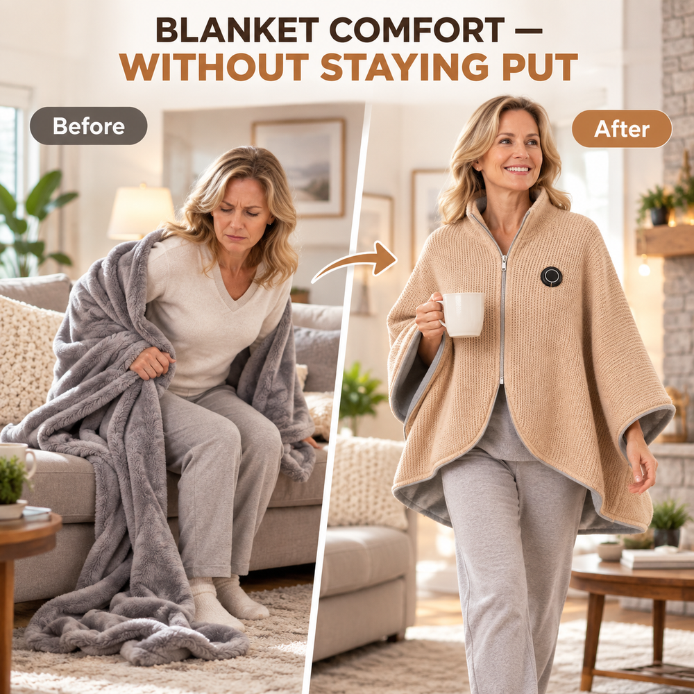 ⛄LIMITED-TIME 50% OFF‼️💞54K+ SOLD⭐🔥 USB HEATED WEARABLE SHAWL